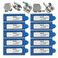 Dental Orthodontic Brackets Metal Braces MIM Mini Roth MBT 022 345 Hooks 5-5 OC