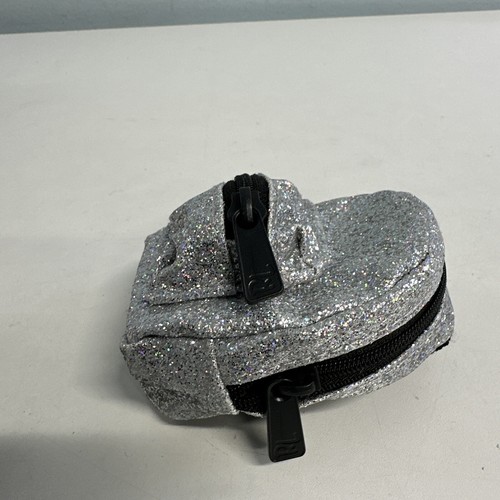 Mini Silver sparkling glitter backpack accessory 3.5x3 inches NEW silver - Picture 11 of 16