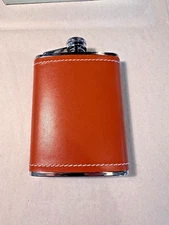 Liquor Flask Concord Leather Clad 6 Oz. Gentlemen's Accessories Washable Feature