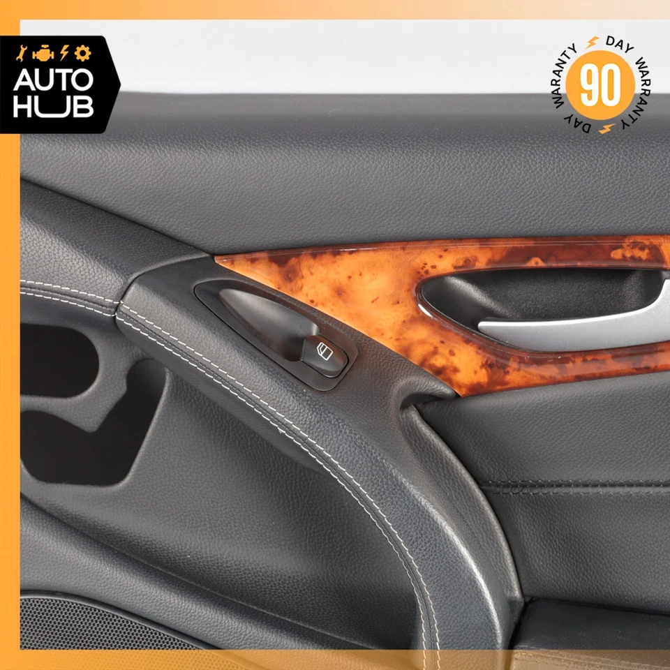 09-12 Mercedes R230 SL550 Panel de puerta interior lado derecho pasajero negro OEM Foto 4 de 4