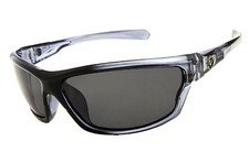 Nitrogen Polarized Mens Wrap Sunglasses UV Protect - Black Clear Frame NT01