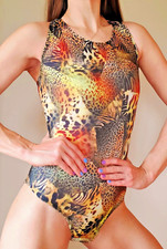 Flip Flop Gymnastics Leotard Adult Small AS Competition Dance Costume Aerialist