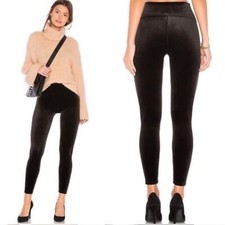 Spanx Black Velvet Leggings  Size Small