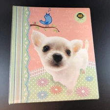 2009 Yoneo Morita Hana Deka Club Top Flight 3 Ring Binder White Chihuahua