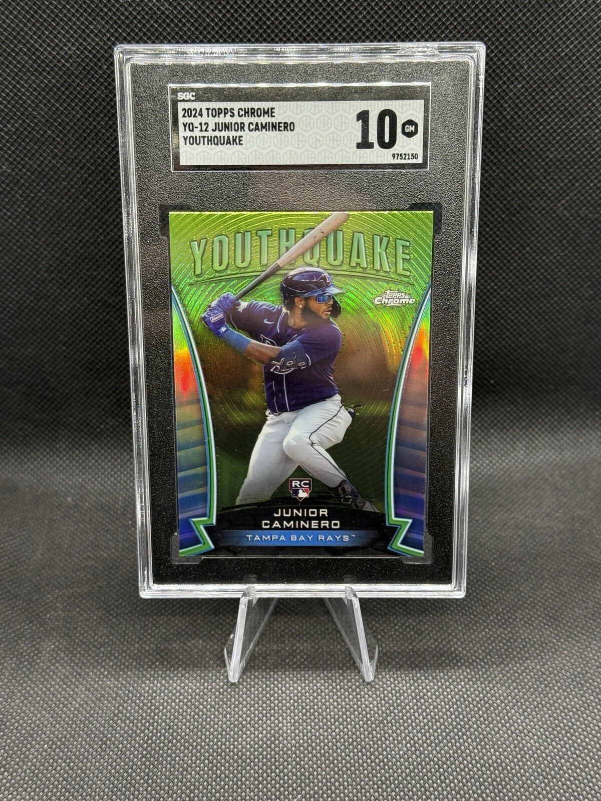 2024 Topps Chrome Youthquake #YQ-12 Junior Caminero RC 💎 Gem Mint SGC 10 💎