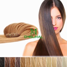 12"-32" Remy Human Hair Weft Straight Human Hair Extensions 50g/pc More Colors
