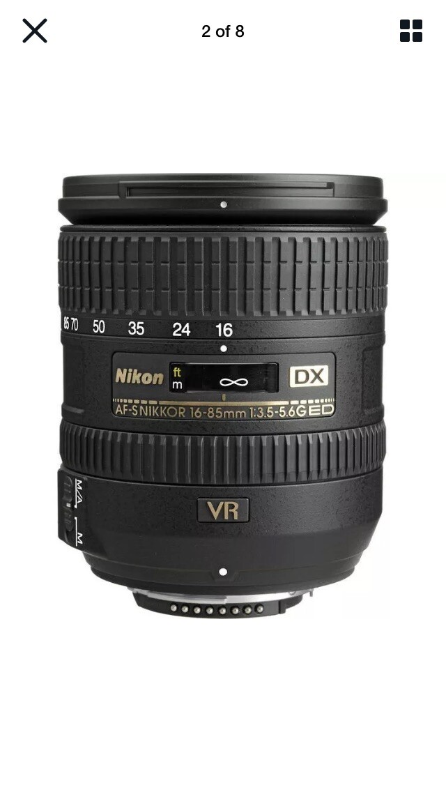 Nikon Nikkor AF-S 16-85mm f3.5-5.6 G VR DX ED Lens AFS #285