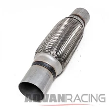 Stainless Steel Flex Pipe Exhaust Couplings with Mild Steel Extensions, 2x8x12