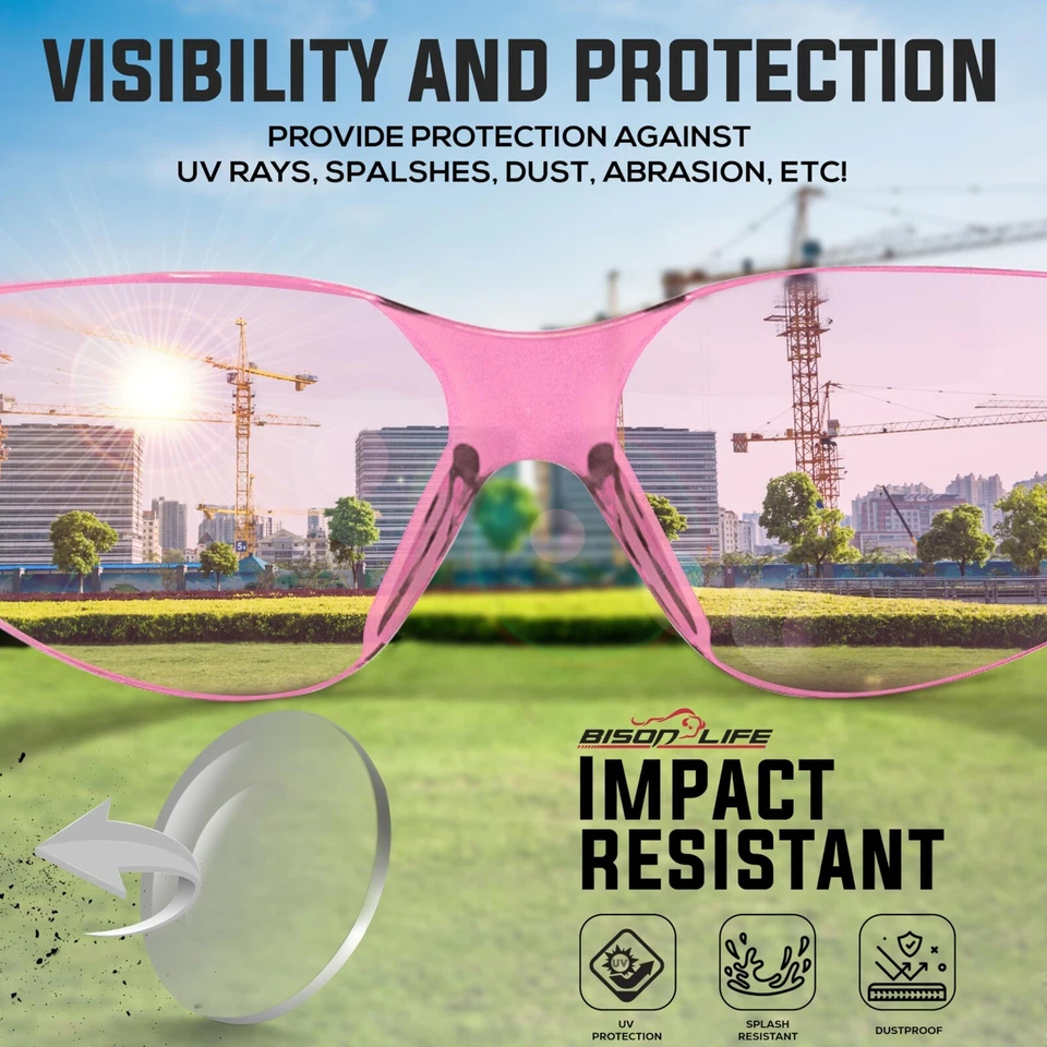 Paquete de 12 gafas de seguridad Keystone, UV 400, ANSI Z87.1, resistentes a arañazos e impactos Foto 3 de 4