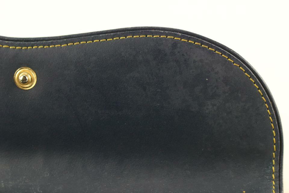 Dior Navy Blue Monogram Trotter Saddle Flap Long Wallet Dior Navy Blue Monogram Trotter Saddle Flap Long Wallet