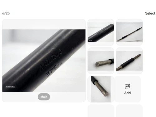 MITUTOYO 375mm ±0μm Micrometer Standard End Measuring Bar Rod  32412