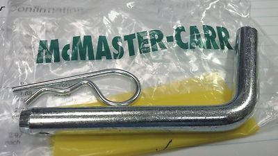 TRAILER PIN & CLIP, 1/2 DIAMETER, ZINC-PLATED STEEL BENT, 3'' USABLE LENGTH, 