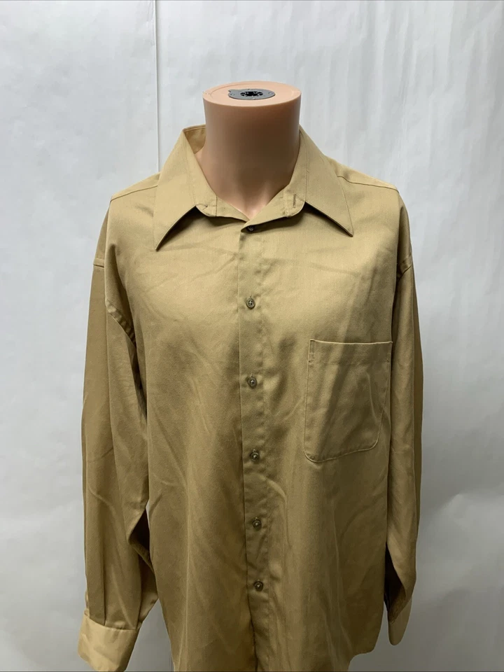 Crazy Horse Claiborne Shirt Mens 16 1/2 34/35 Long Sleeve Button Sateen - Image 2 of 4