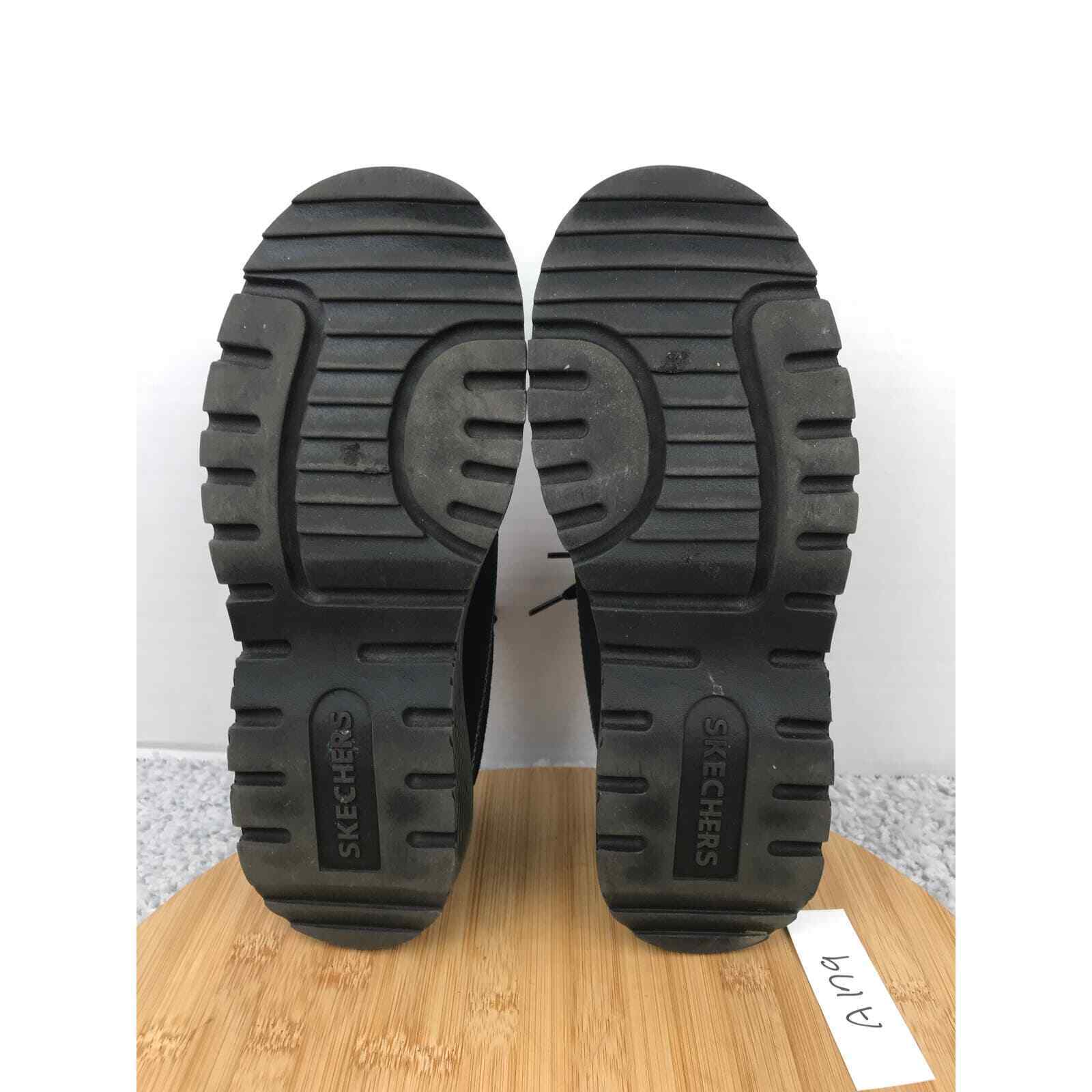 Skechers Black Buckle Lace Up Platform Chunky Y2K… - image 9