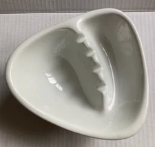 Vintage Shenango Pottery Boomerang Shaped 4 Slot Ashtray New Castle PA Stamped