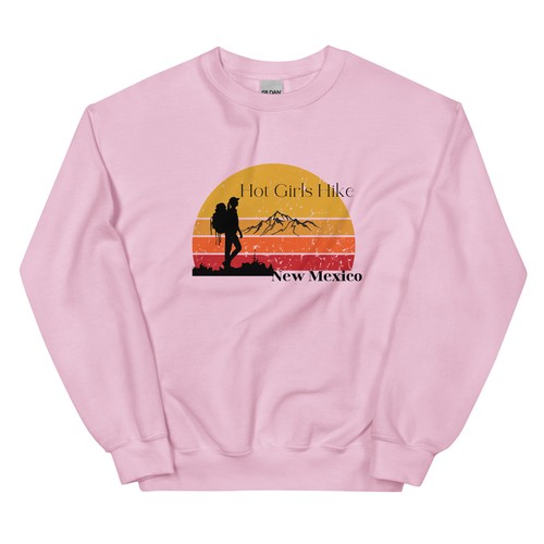 Hot Girls Hike New Mexico Super Soft Unisex Crewneck Sweatshirt - Picture 33 of 39