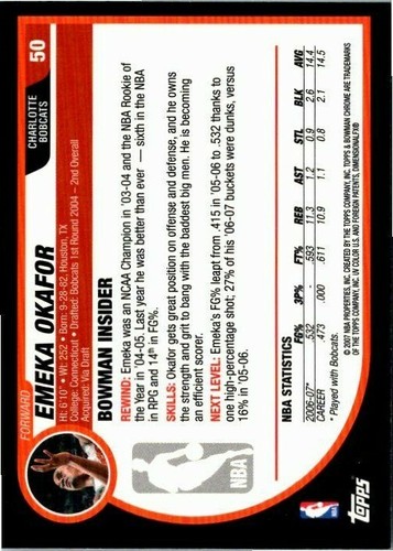 2007-08 Bowman Chrome Basketball -Pick Choose Your Cards  - Picture 37 of 117