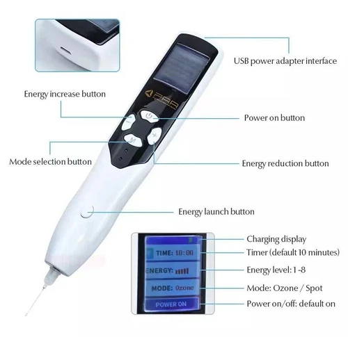 2 In 1 Cold Jet Fibroblast Plasma Pen For Skin Care Eyelid Lifting Spot Removal - Picture 3 of 11