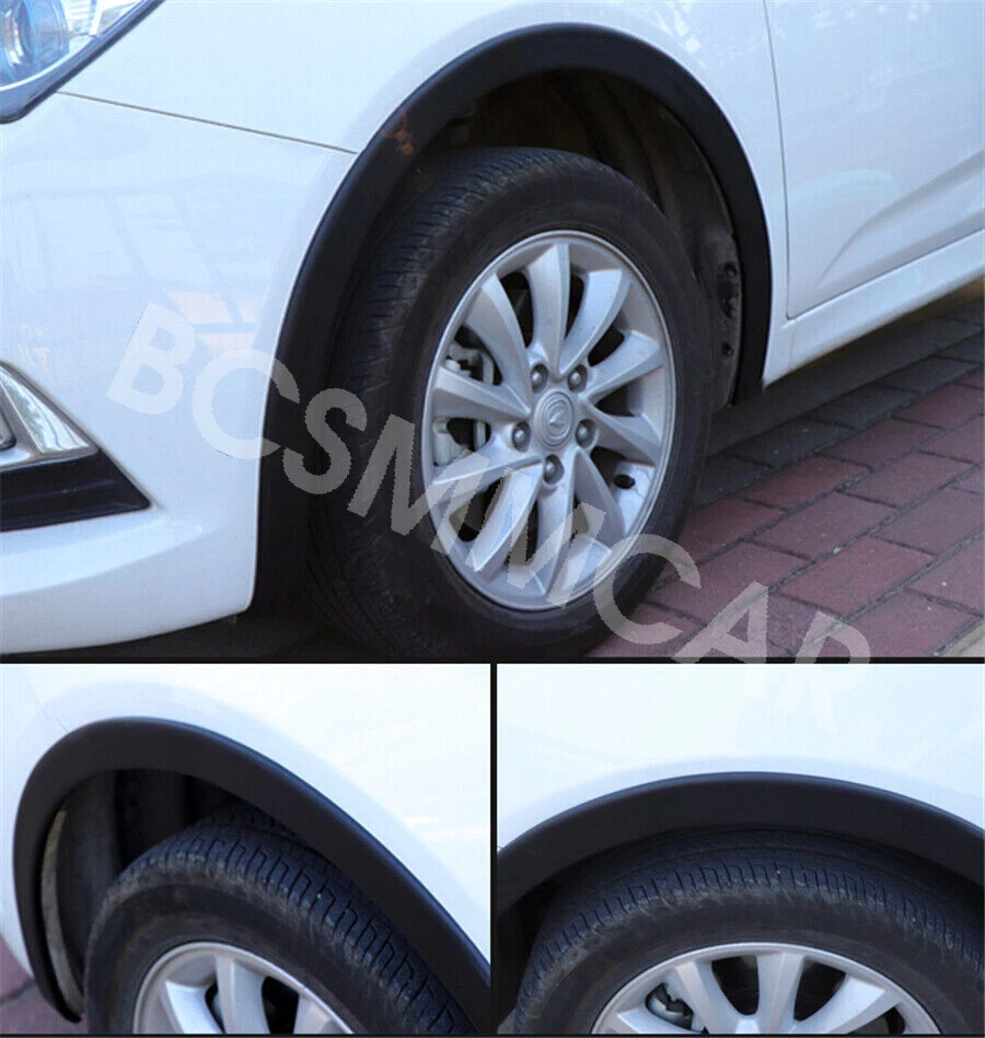 Protector de arco de cejas de rueda moldura de goma labios guardabarros llamaradas accesorio para coche RV Foto 2 de 4