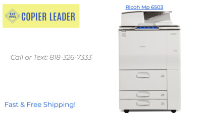 Ricoh MP 6503- B/W Print-Copy-Scan-Fax (Low Meter/Finisher