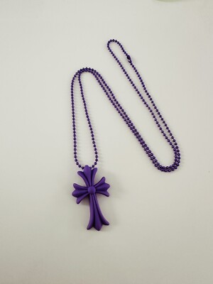 アクセサリー Chrome Hearts Rubber Small Cross Blue Chrome Hearts 20th Anniversary Tokyo Blue Silicone Necklace