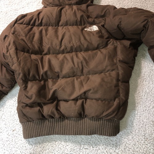 The North Face Women Jacket Medium Goose Down Hood Puffer With Front & Back Logo - Picture 14 of 14