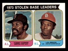 1974 Topps Baseball #204 Stolen Base Leaders Brock EX/MT *d3