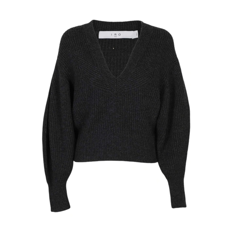 W/Si/Ca 18G V Neck Knit　ASH BLACK　黒 長袖 W/Si/Ca 18G V Neck Knit ASH BLACK 長袖 黒