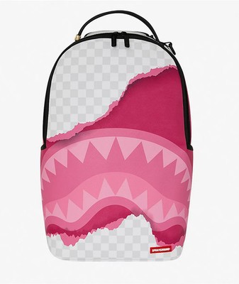Sprayground 3D Check White & Pink Backpack 