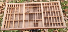 VINTAGE STEVENS TYPE PRESS WOODEN LETTERPRESS PRINTERS TRAY SHADOW BOX DRAWER #7