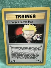 Pokemon Card - Lt. Surge's Secret Plan Gym Challenge 107/132 Rare 1st Edition on eBay