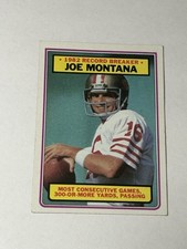 1983 Topps - Record Breaker Joe Montana #4 49ers