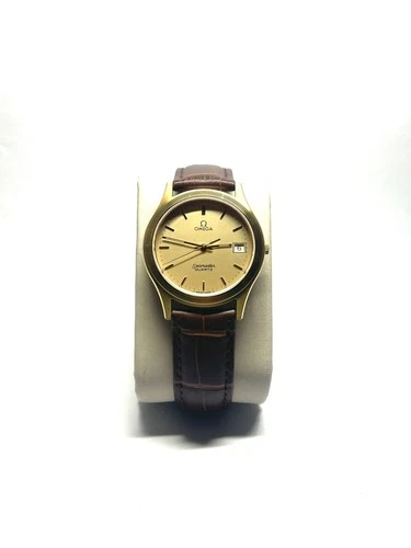 Vintage Omega Seamaster 1425 Gold Dial Men’s Luxury Quartz Watch