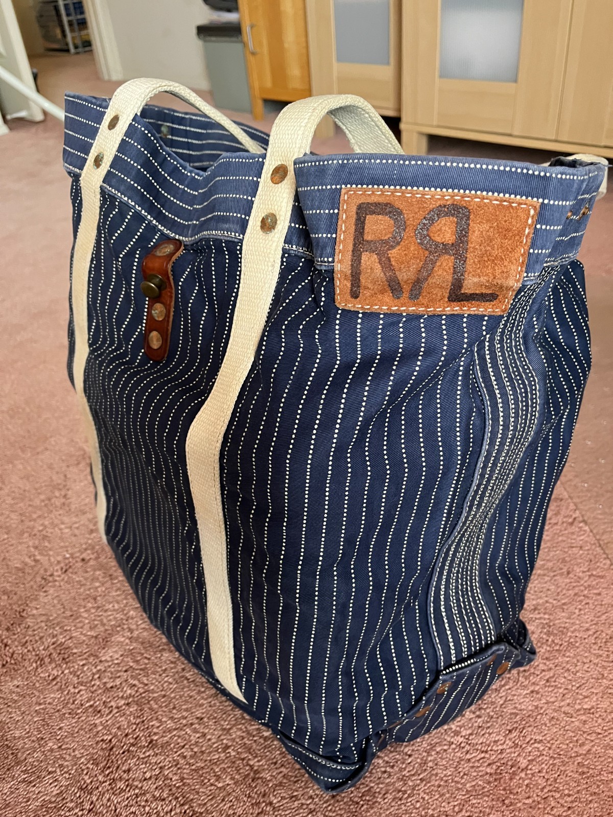 Double RRL Canvas Wabash Big Tote Bag Vintage