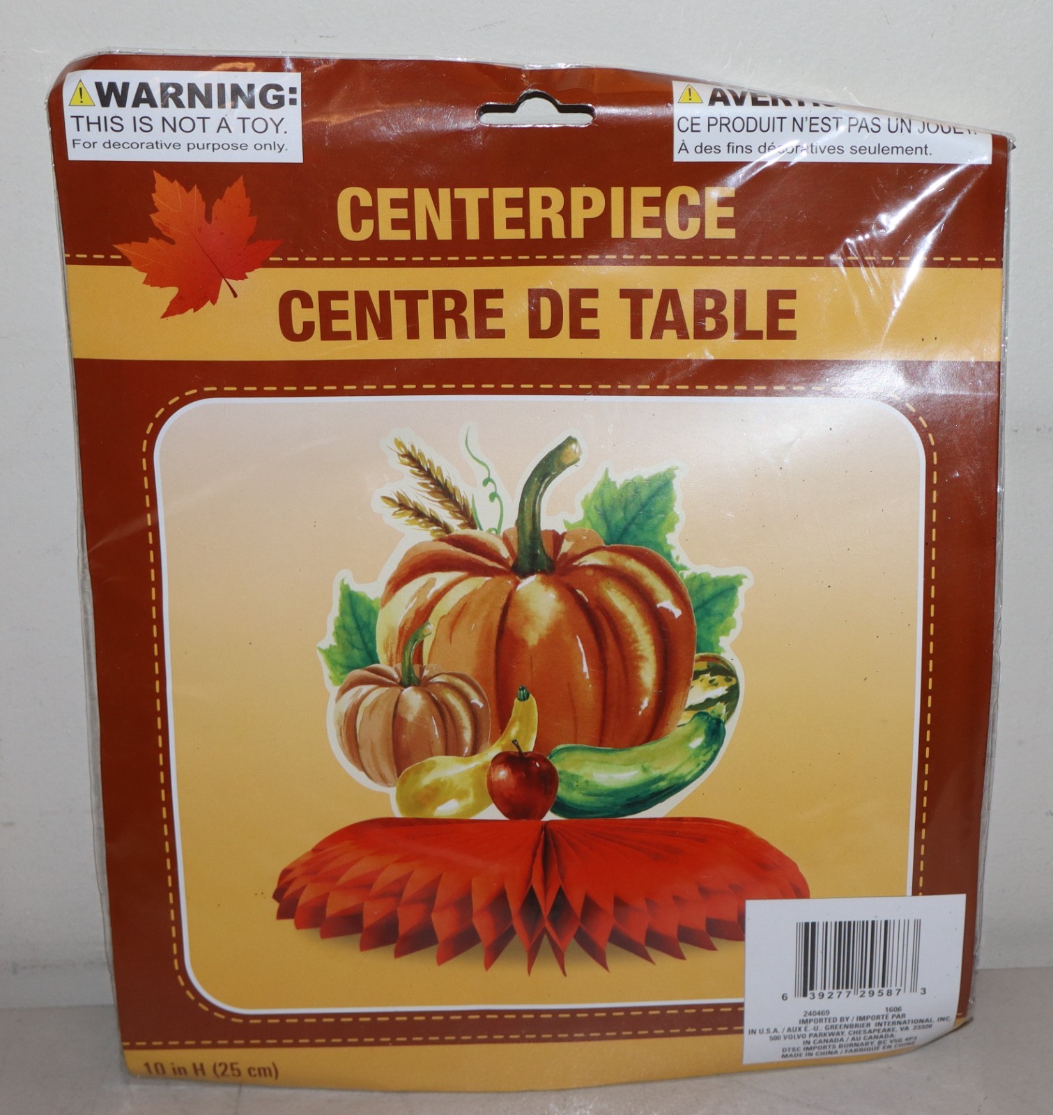 Vintage Pumpkin Centerpiece Honeycomb 10