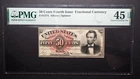 50 Cents Fourth Issue Fractional Currency Fr. 1374 Allison/Spinner - PMG 45 EPQ