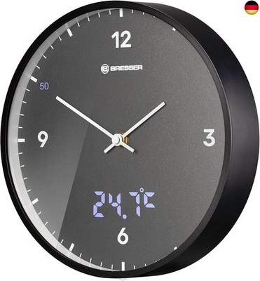 Bresser MyTime Wanduhr mit Funk ohne Tickgeräusche mit 24 cm großem Z