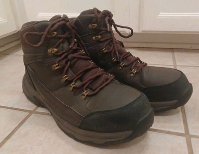 Nortiv 8 Waterproof Mens Work Boot Sz 13 Brown Black Industrial Steel toe GUC