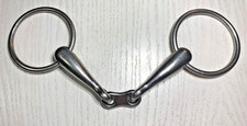 Loose Ring Snaffle Bit, 6" French Link Mouth fits DRAFT, Warmblood, LARGE HORSE