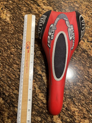 Vintage Selle Italia gel Bicycle saddle Red FeC Alloy Road Bike Seat Gel Italy
