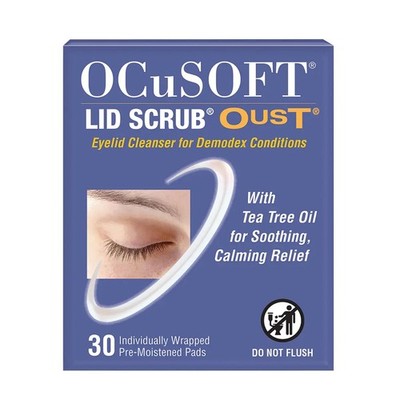 OCuSOFT Lid Scrub Oust Eyelid Cleanser - Pre-Moistened Pads - 30ct