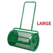 Spreader Roller Rolling Garden Lawn Compost Peat Moss Seed Loam Top-Dressing NEW