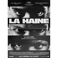 LA HAINE Affiche de film - 40x54 cm. - 1995/R2020 - Vincent Cassel, Mathieu Kass