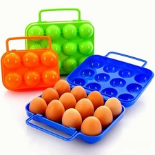 2/4/6/12Grid Portable Carrier Egg Tray Storage Box Holder Camping Eggs Container