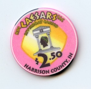 2.50 Chip from the Caesars Casino Elizabeth Indiana Arch