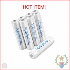 POWEROWL AAA Rechargeable Batteries, Rechargeable AAA Batteries 1000mAh High Cap