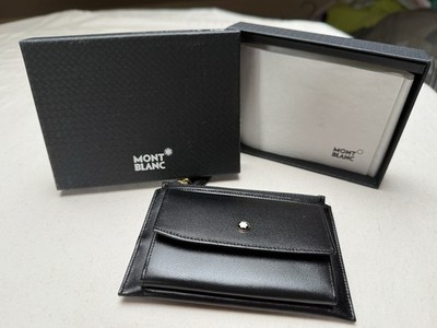 Montblanc Meisterstuck Black Leather Zipper Key Card Coin Holder
