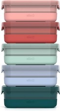 Ello Plastic Meal Prep Set BPA Free 3.4 Cup, 3.7 Cup Melon