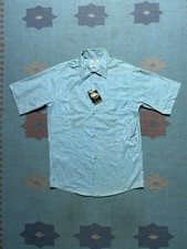 NEW Vintage 1960s short sleeve button shirt plaid check NWT DEADSTOCK small
