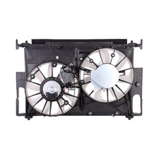 New Premium Fit Radiator And Condenser Fan Assembly With Two Fans Side By Side
